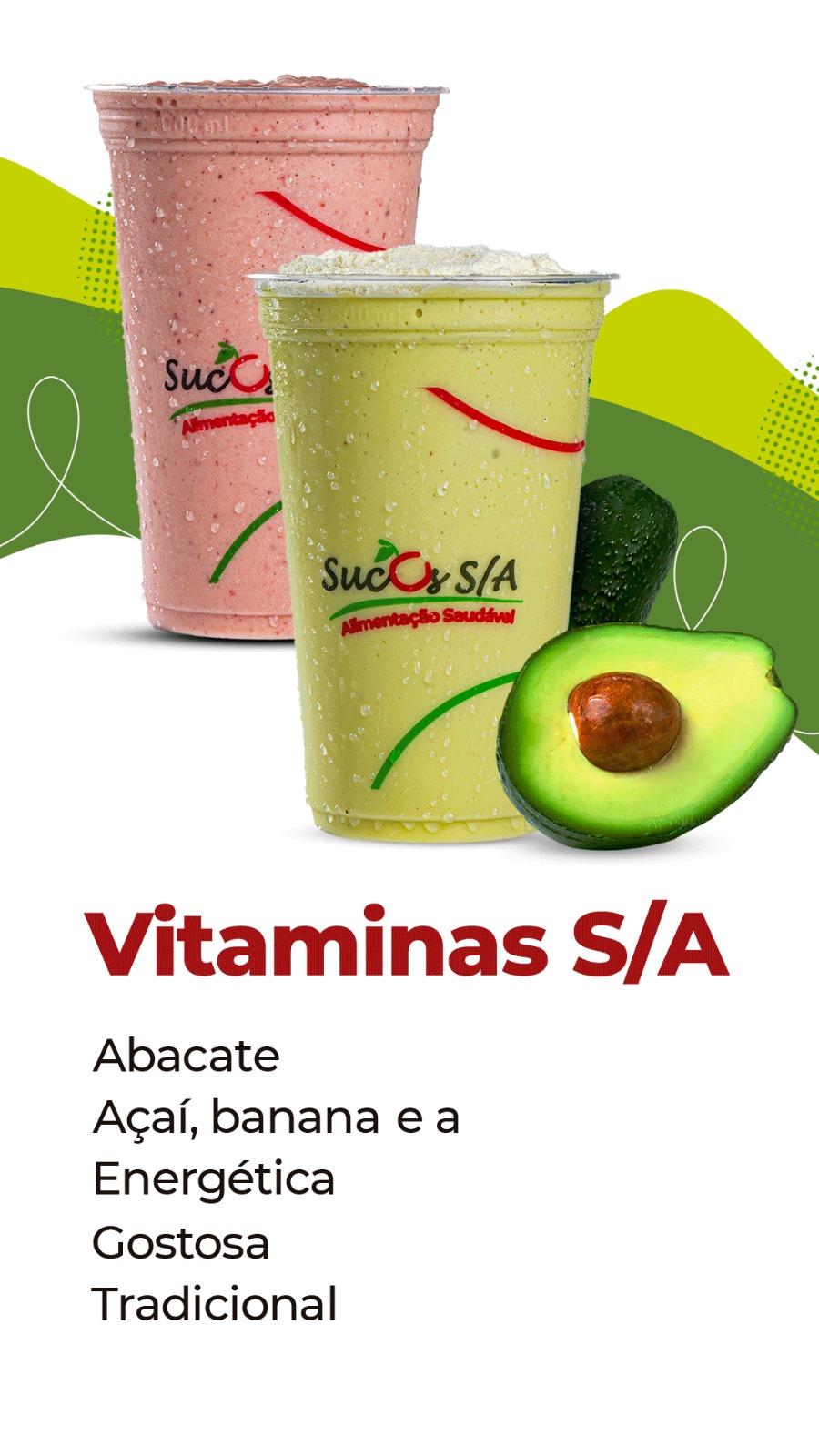 Cardápio Sucos SA Saladas